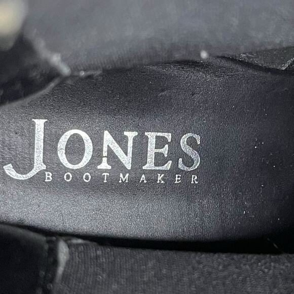 JONES BOOTMAKER Denno Off White Leather Chunky‎ Chelsea Boots Women's Size 8 - Picture 10 of 11